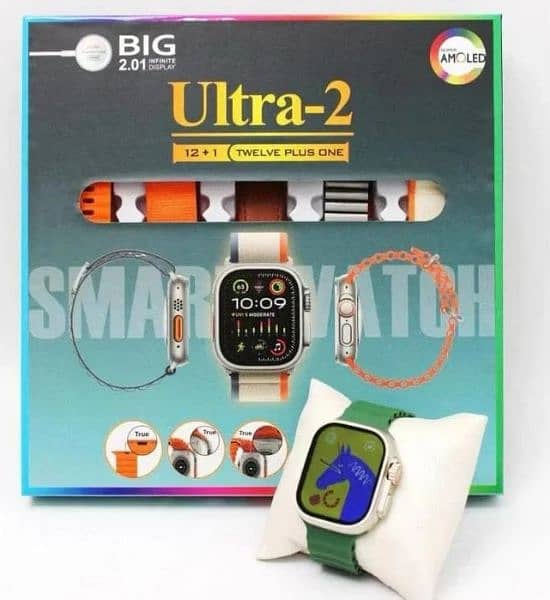 Smart Watch 12 + 1 Ultra 2 With Free Ear Pods Combo Set 3