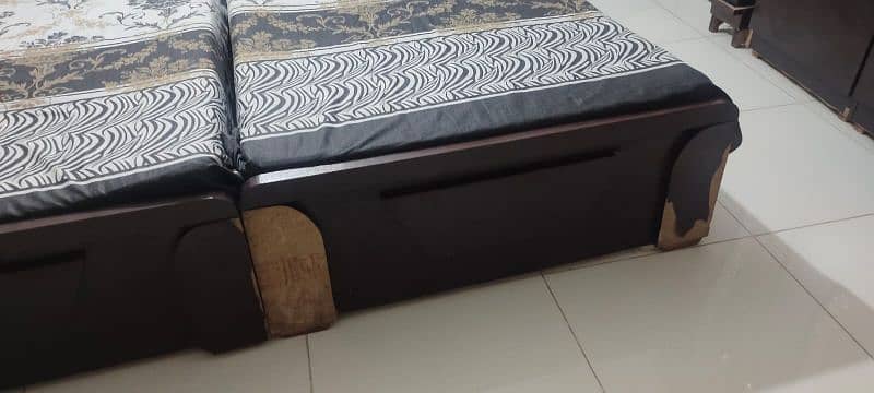 single beds with almari/cupboard 3