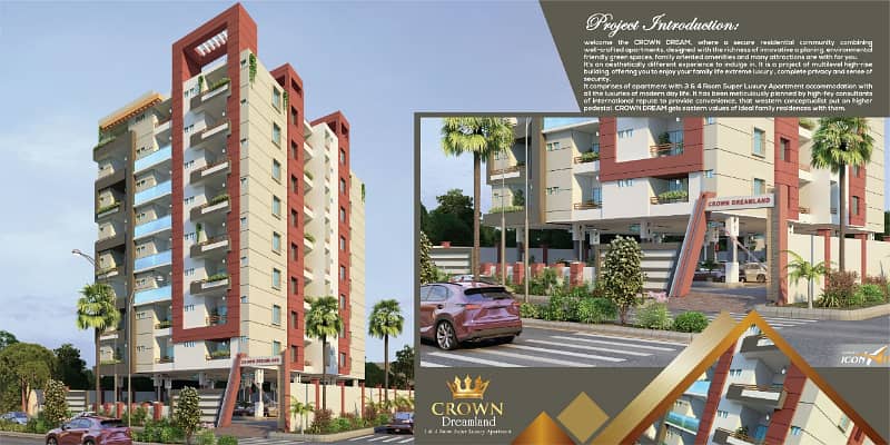 3 & 4 ROOMS SUPER LUXURY APARTMENT LIMITED FLAT AVILABLE FOR BOOKING IN CROWN DREAM LEAND 3