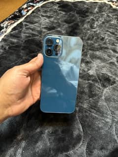 iphone 12 pro max blue 87 health 10/10 condition with box & cable 0