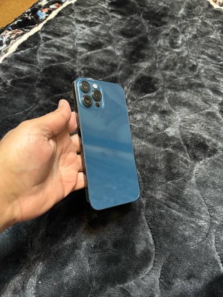 iphone 12 pro max blue 87 health 10/10 condition with box & cable 1