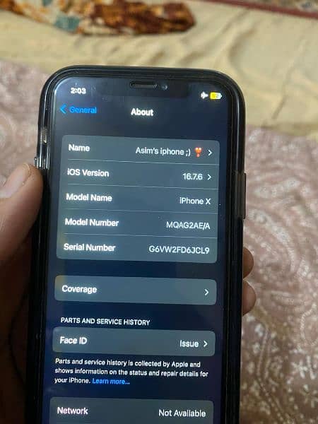 Iphone x for sell face id failed 4