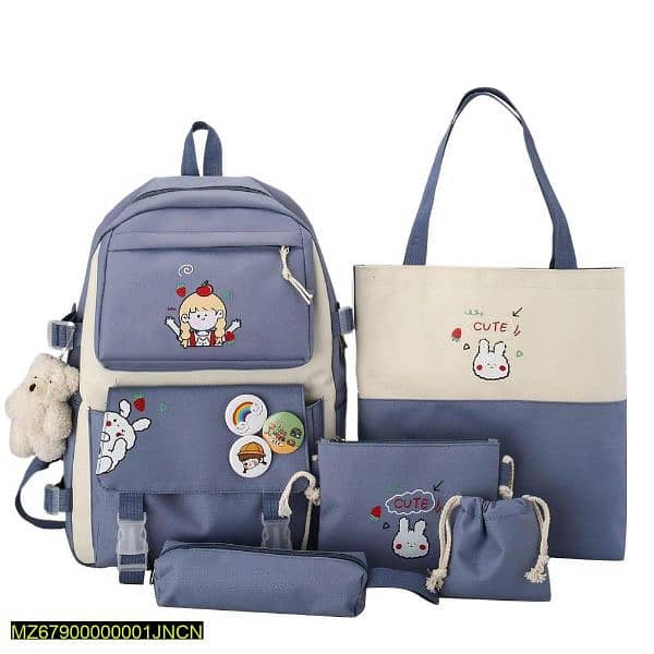 4 pcs backpack set 4
