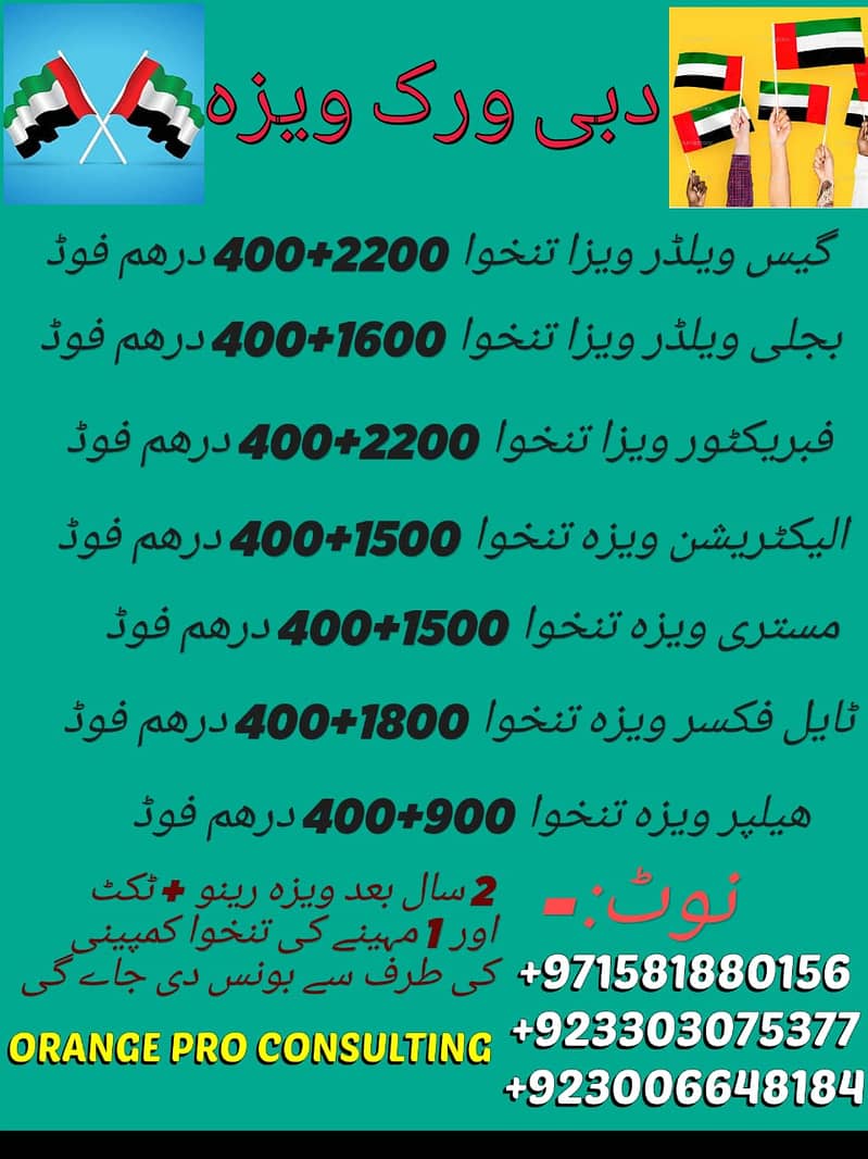 dubai work visa/work permit/visit visa/Helper Visa/Electritian Visa 0