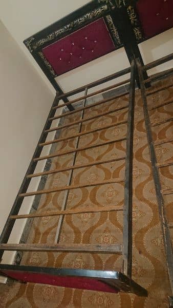 2 iron bed (single) with molty foam 1