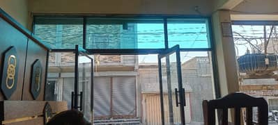 Aluminum full size get with mirror doors and windows