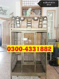 Large Moving Cage top sitting for all pet birds or Grey parrot 0