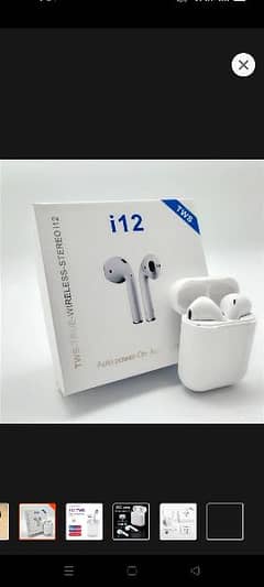 i12  Earpods With iphone charging cable Fast charger