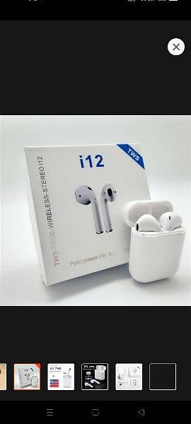 i12  Earpods With iphone charging cable Fast charger 0
