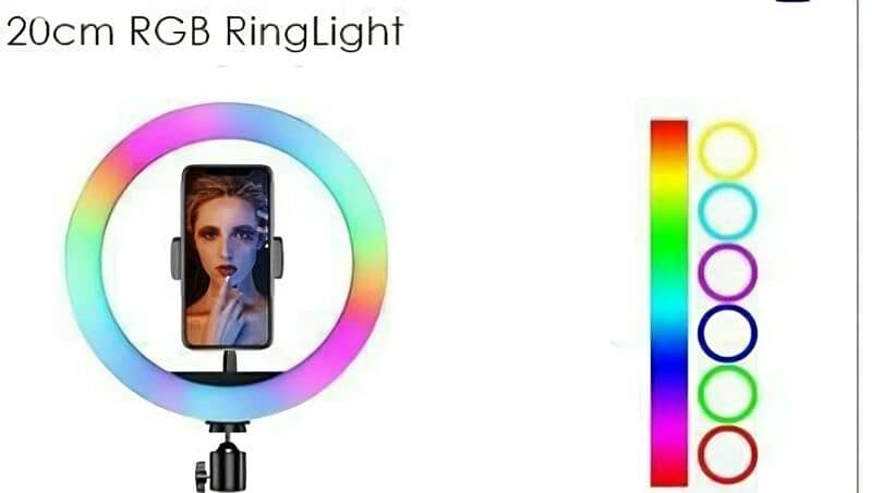 Ring Light (Multicolored)+Free Stand [Shipping All Over Pakistan] 2
