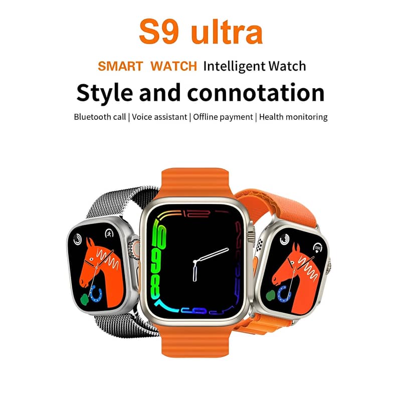 Smart Watch S9 Ultra Bluetooth Call Heart Rate Fitness Tracker With 3 9