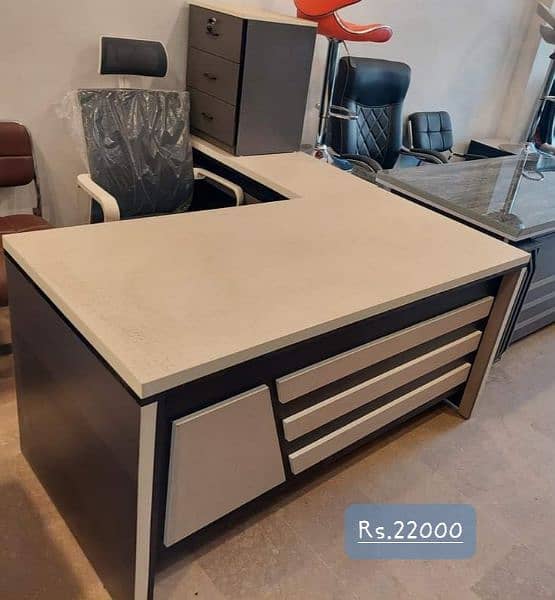 Superglass Office Table | Executive Table| L shape Modern Office Table 9