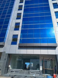 Mid way commercial A brand new office 5th floor ,front office available for rent wall paper,and cabin , washroom, kitchen, prime location ,single belt no parking issues lift available,near askri bank facing Malik square vedio available 0