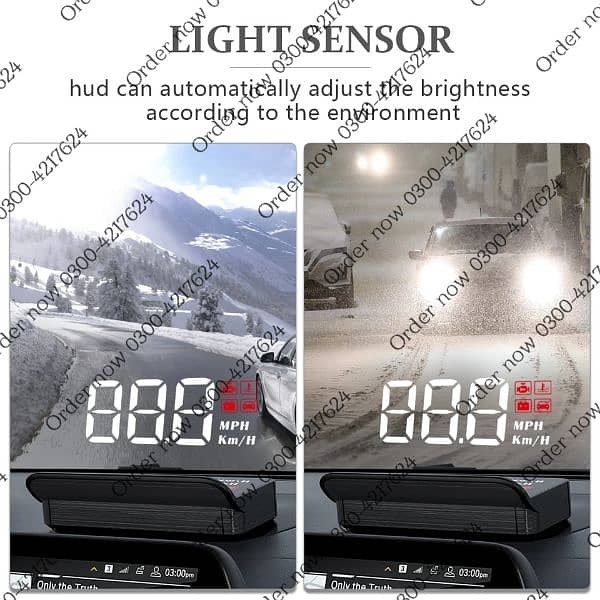 M3 Auto OBD2 GPS Head-Up Display Auto Electronics HUD Projector 3