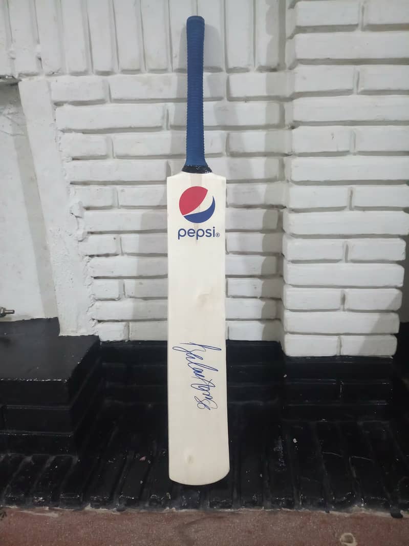 Babar Azam Signed Pepsi Original Bat 4