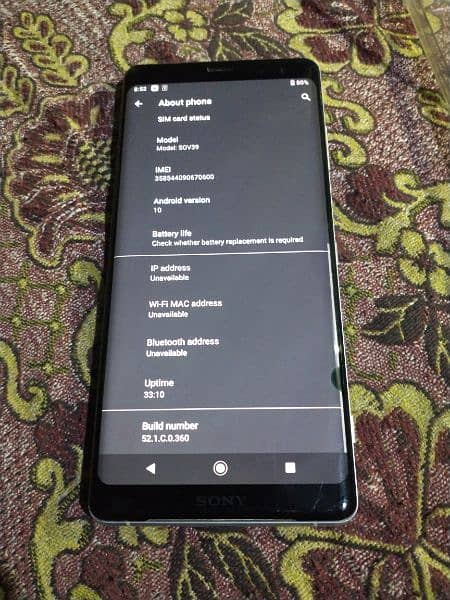 Sony XZ 3 PTA official approved urgent sale karna hai 3