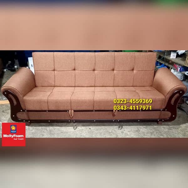 Molty double bed sofa cum bed/dining table/stool/Lshape sofa/chair 0