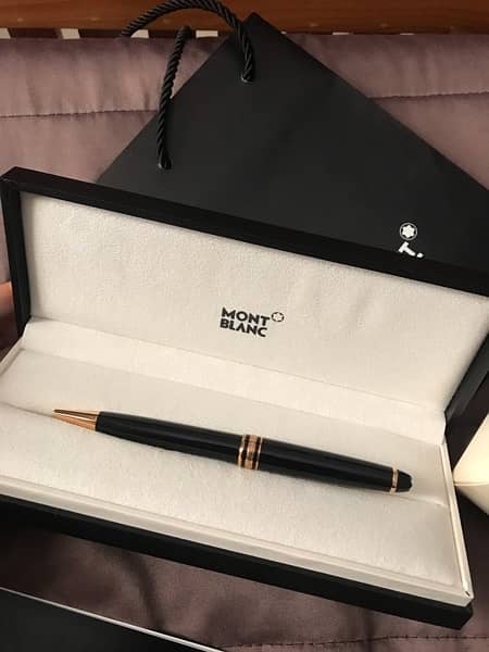 Original Mont Blanc Meister Struck Gold plated ball point pen 0