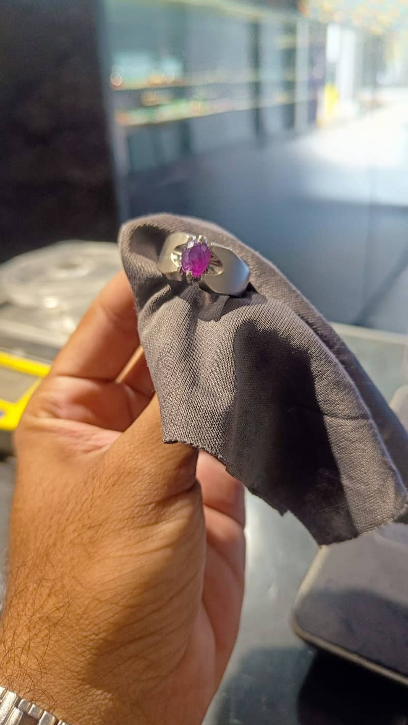 MENS FORMAL | RUBY STONE AND SILVER RING (NEW ARTICLE) 9