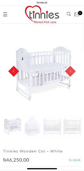 Tinnies wooden cot for sale 4