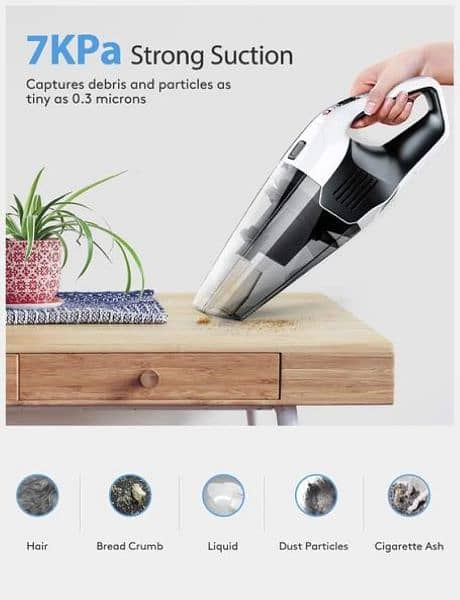 Holife car vaccum cleaner rechargeable 4