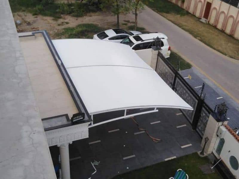 Pvc Tensile fabric shade expert /Car parking shade /Car porch shade 1