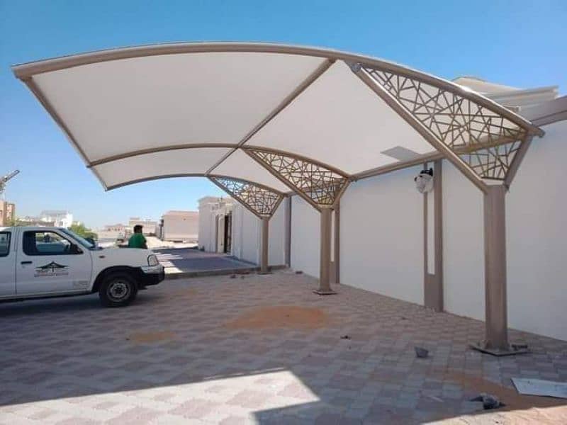 Pvc Tensile fabric shade expert /Car parking shade /Car porch shade 10