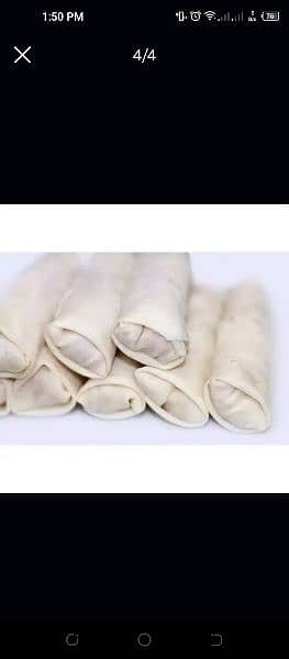 Home made frozen food items rolls samosas 1