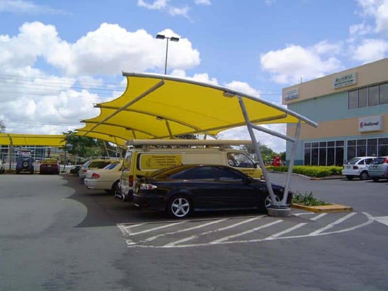 Pvc Tensile fabric shade expert /Car parking shade /Car porch shade 4