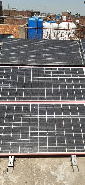 solar panels + Stand + 750w ups + Faisal mppt + Volt meter 15