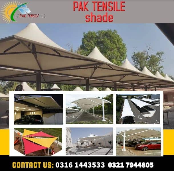 Pvc Tensile fabric shade expert /Car parking shade /Car porch shade 0