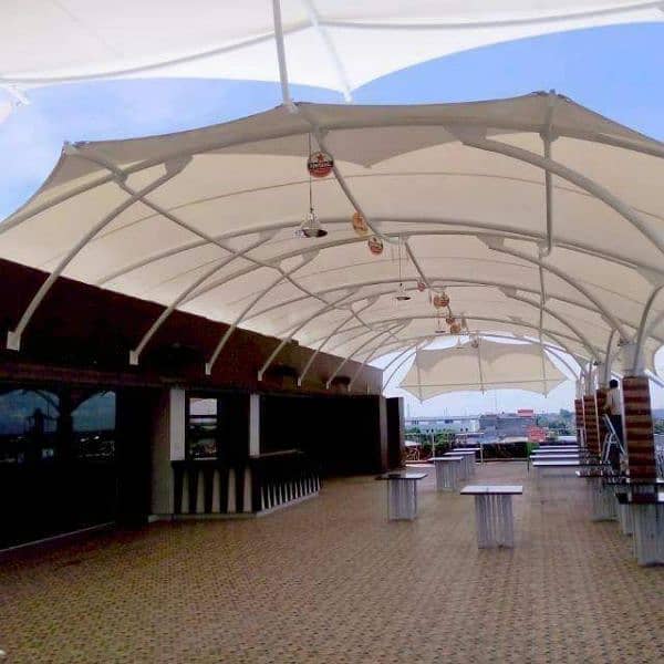 Pvc Tensile fabric shade expert /Car parking shade /Car porch shade 2