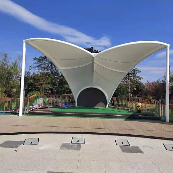 Pvc Tensile fabric shade expert /Car parking shade /Car porch shade 17