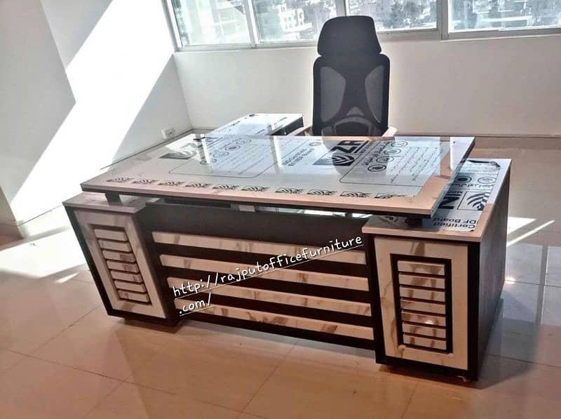 Executive Office Table | Superglass office Table | L shape Table | 4