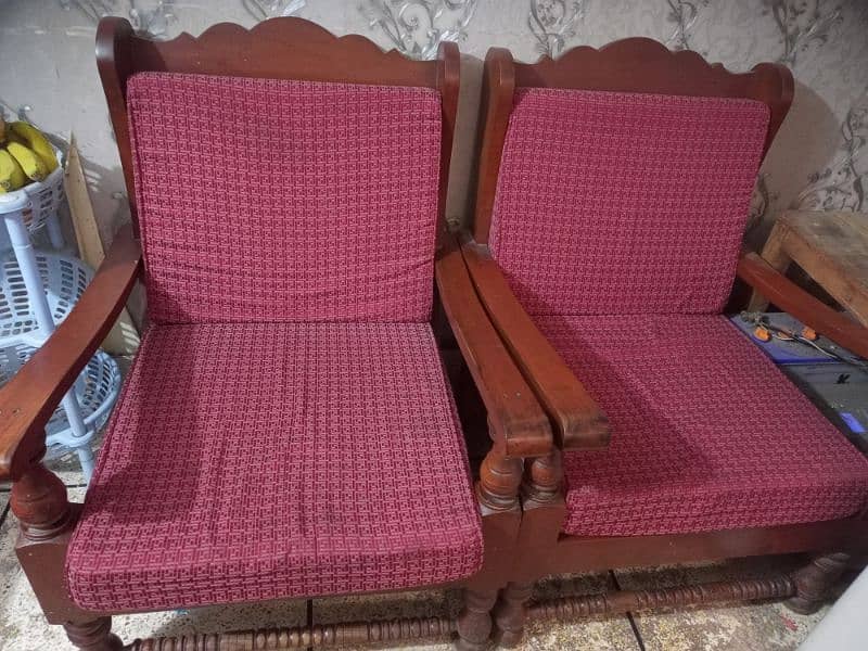 3+1+1 pure wooden sofa set 1