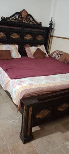 King size bed  with side tables and dressing