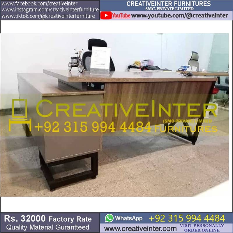 Exective office table manager desk study chair workstation staff CEO 8