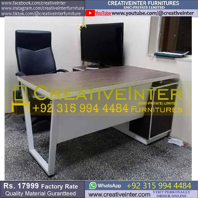 Exective office table manager desk study chair workstation staff CEO 9