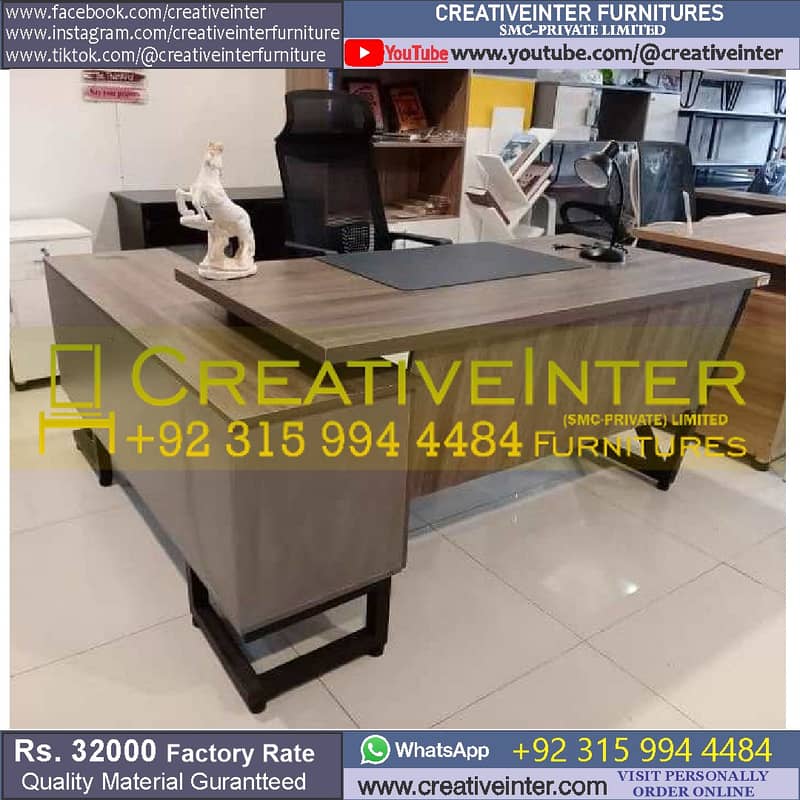 Exective office table manager desk study chair workstation staff CEO 10