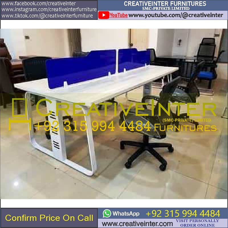Office Reception Table Counter Front Desk Workstation Meeting Chair 16