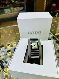 original Rado double time silver colour ceramic 90+ condition with box