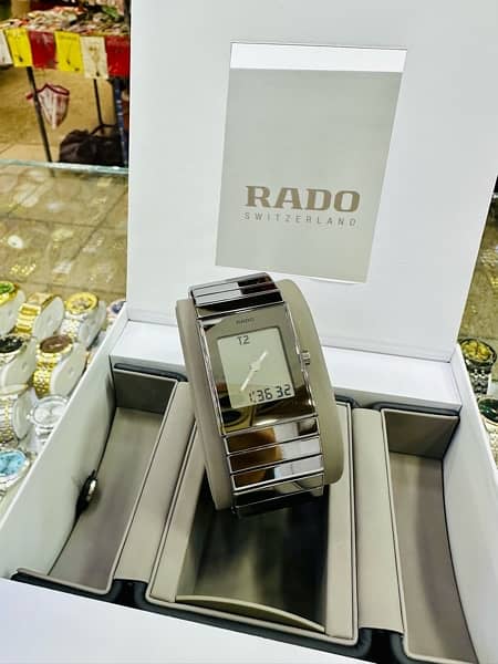 original Rado double time silver colour ceramic 90+ condition with box 1