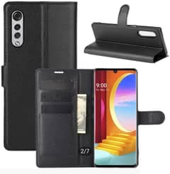 LG velvet 5g case, pu leather with credit card holder, wallet flip