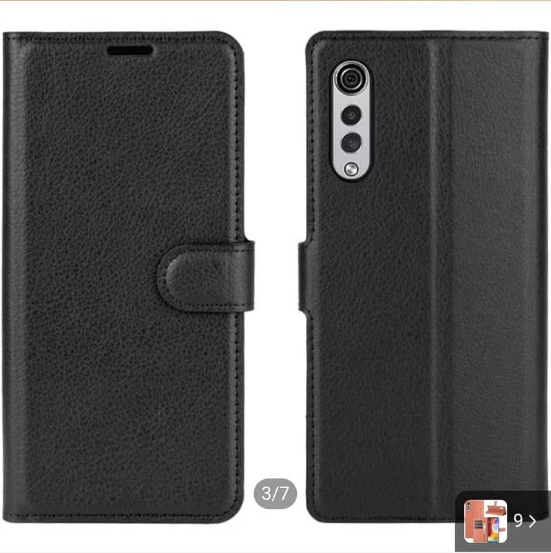 LG velvet 5g case, pu leather with credit card holder, wallet flip 3