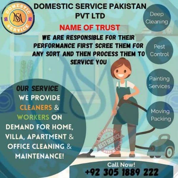 House Maid, Maids, Kitchen Helper, Cleaner, Cook, Domestic Staff 2
