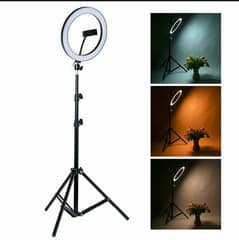 26 cm ringlight with mobile holder 7 feet tripod and four light colors 0