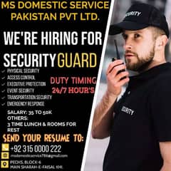 Security Guard, Staff Required, Babysitter,Nanny, Maids Required, Jobs