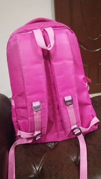 pink school bag with 4 sections best for. grade 4-5 0