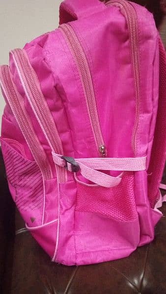 pink school bag with 4 sections best for. grade 4-5 2