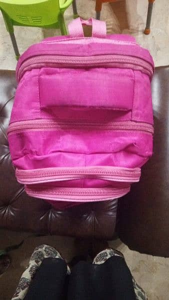 pink school bag with 4 sections best for. grade 4-5 3